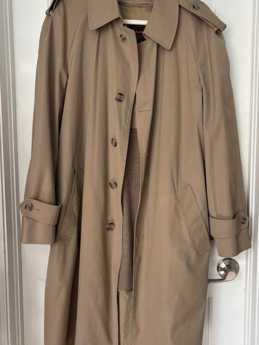 Vintage Botany 500 Men’s Trench Coat – Size 40 Regular – Made in USA